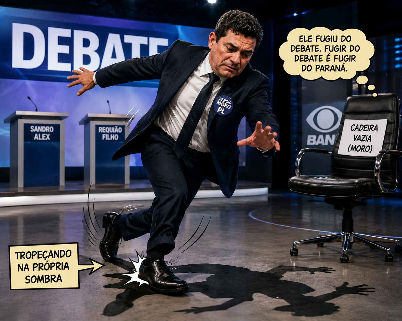 debate político na Band TV