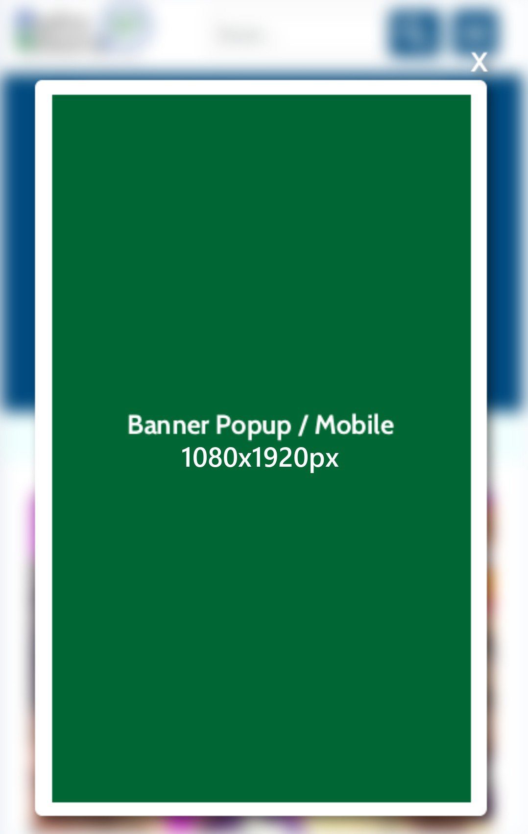 Popup no celular ocupando a tela
